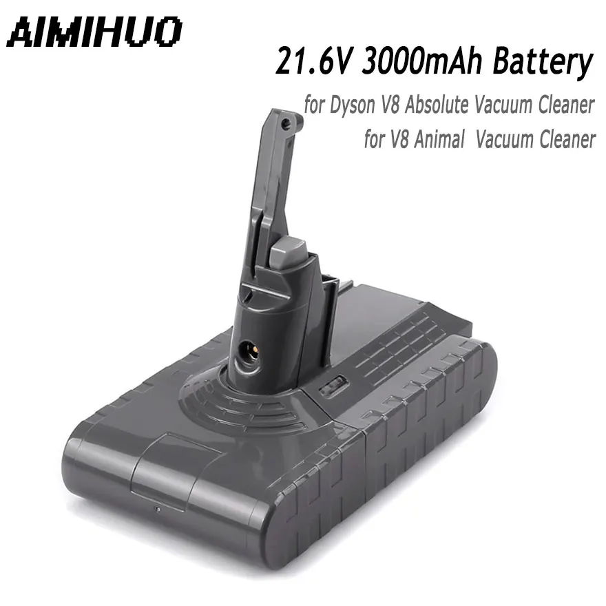 21,6 V 3000mAh сменная литиевая батарея для Dyson V8 abte V8 Animal перезаряжаемая V8 литий-ионная аккумуляторная батарея для пылесоса