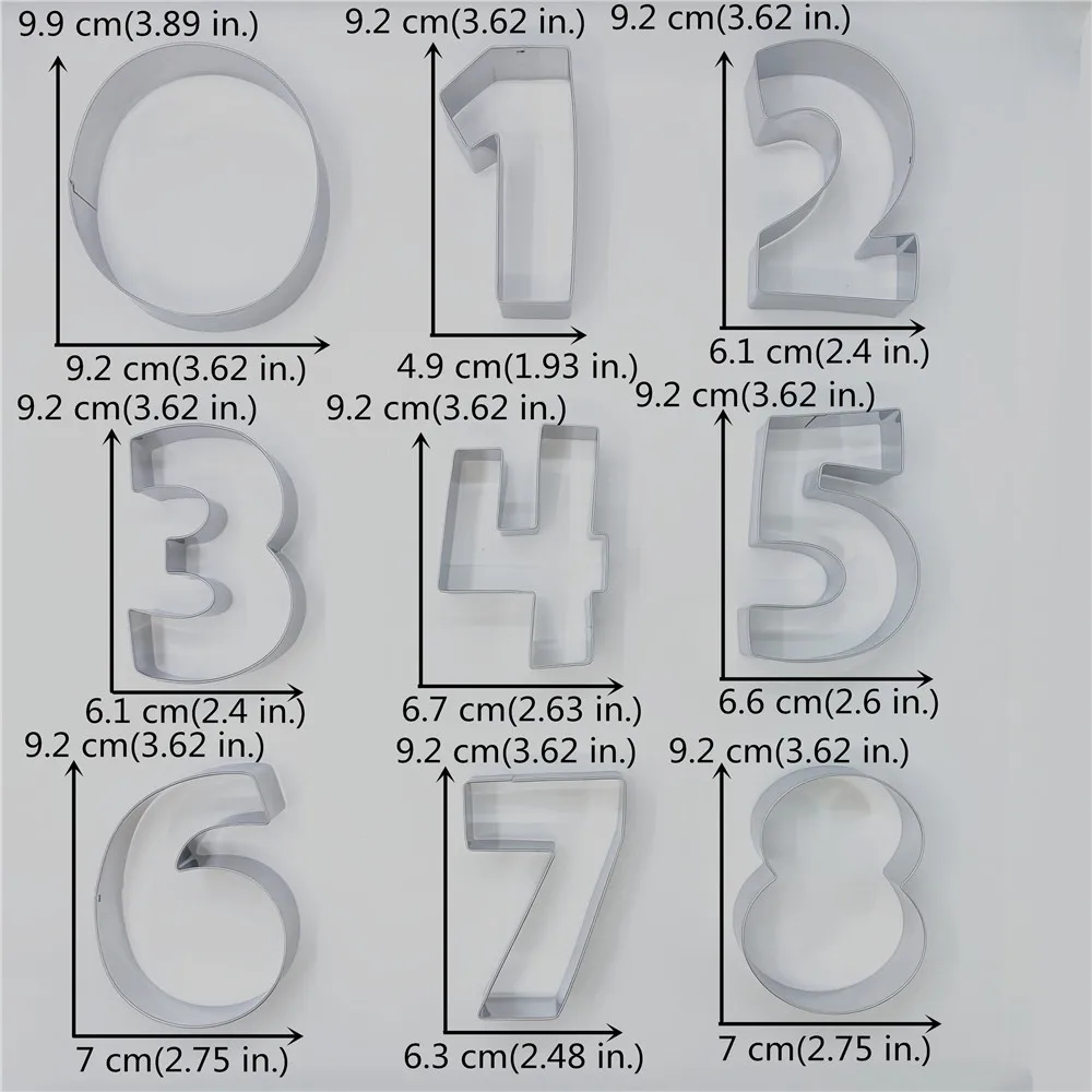 Cookie Cutter Cookie Mould Fondant Cutter Numbers Cookie Cutter Stainless Steel