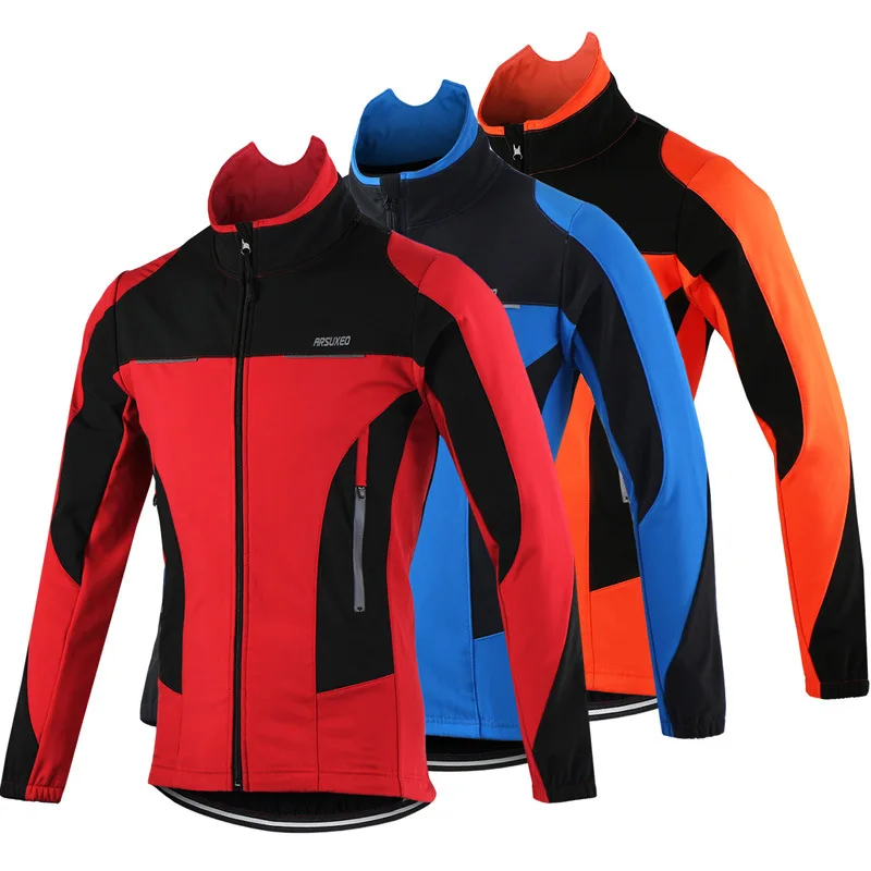 ARSUXEO флис Термальность велосипедную куртку на осень-зима согре Костюмы ветрозащитная куртка-штормовка для девочек MTB велосипед рубашки с коротким рукавом