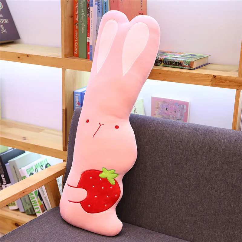 pink rabbit Большая Cretive плюшевая морковка, мягкая длинная подушка с мультяшным Кроликом, прекрасный подарок для девочки - Цвет: pink rabbit