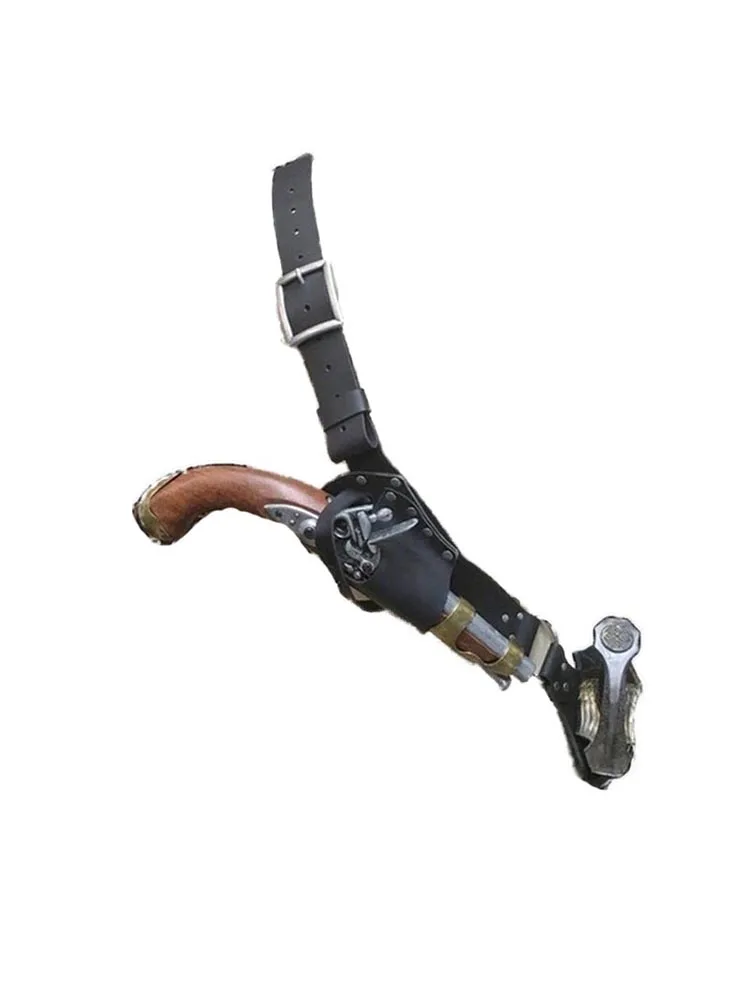 Medieval Pirate Baldric Shoulder Belt Sword Holder Scabbard Leather Dagger Flintlock Holster Accessory sword belt sheath