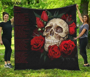 

TOADDMOS Bedding Accessries Gothic Skulls Brand Design Air Condition Quilt all Season Warm Soft Travel Nap Blanket Quilts Sofa
