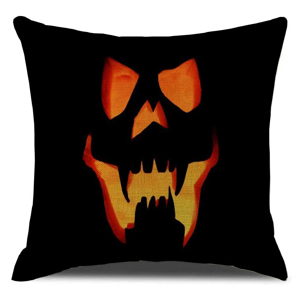 4 шт. Хэллоуин Дьявол Тыква бросок льняная наволочка Подушка, Подушка Чехол Декор диван наволочка домашний декор 9,19