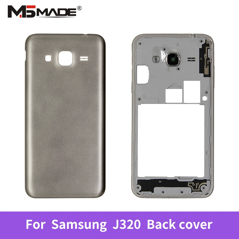 Back Cover For SAMSUNG Galaxy J320 J3 2016 J320F Battery Glass Rear Door Housing Case Replacement Parts | Мобильные телефоны и
