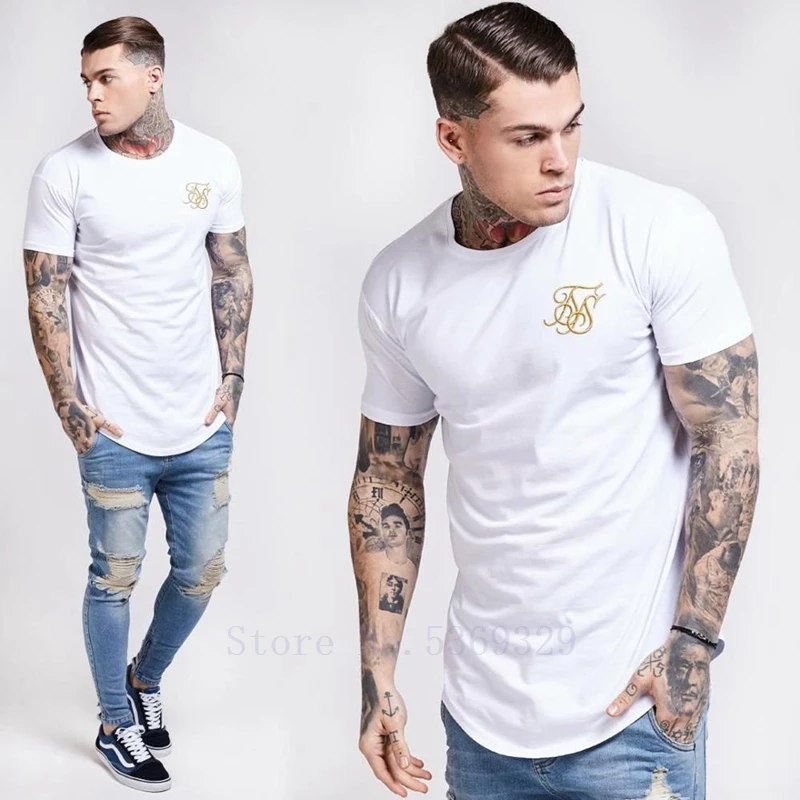 Hip Hop 2019 Men Summer Street Tshirt Men S Fashion Kanye West Sik Silk Embroidery Homme T Shirts Short Sleeve Black White Gray Buy At The Price Of 18 00 In Aliexpress Com Imall Com