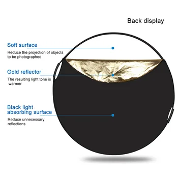 

110CM 5 In 1 Collapsible Durable Taking Pictures Light Reflector Studio Photography Lighting Accessories Portable Nylon Round