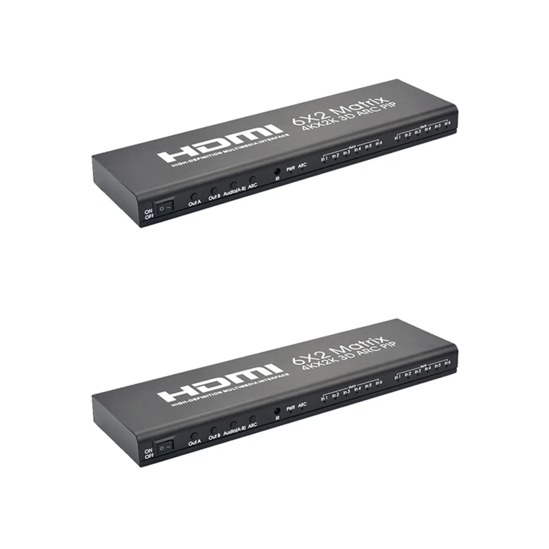 6X2 HDMI матрица Ultra 1080P HD 4K x 2K/30HZ HDR ARC Switch Splitter оптический SPDIF 3 5 мм o HIFI Switcher |