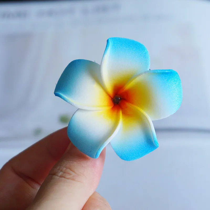 Woman Artificial Flower Hairpins Wedding Bridal Hair Clip Hawaiian Plumeria Foam Headdress Holiday Seaside Headwear Mom Gifts hair clips for long hair