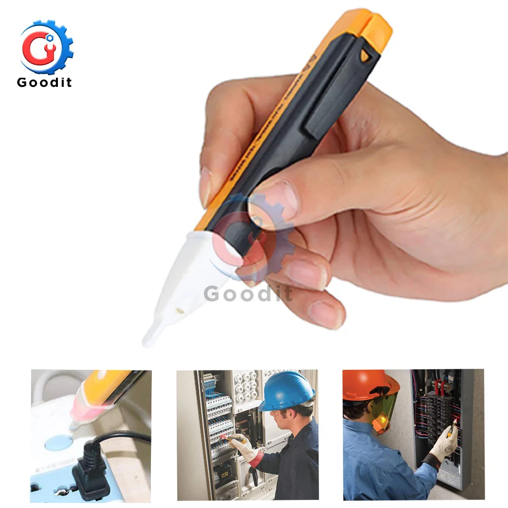

Electric indicator 90-1000V Non-Contact Socket Wall AC Power Outlet Voltage Detector Sensor Tester Pen LED light AC 110V-220V