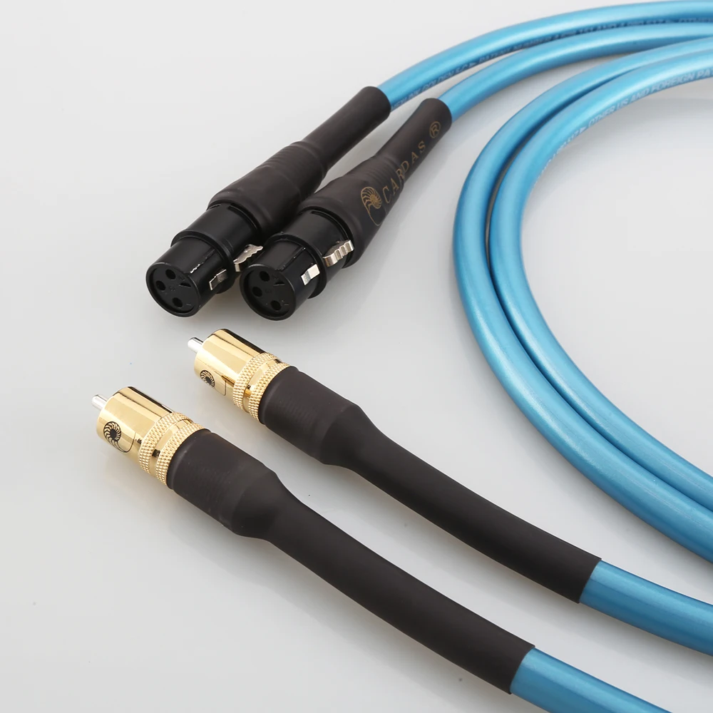 Hifi Cardas Rca para Xlr Equilibrado Plug Cabo de Áudio Cruz Amplificador de Áudio cd Dvd Player Rca Cabo de Interconexão