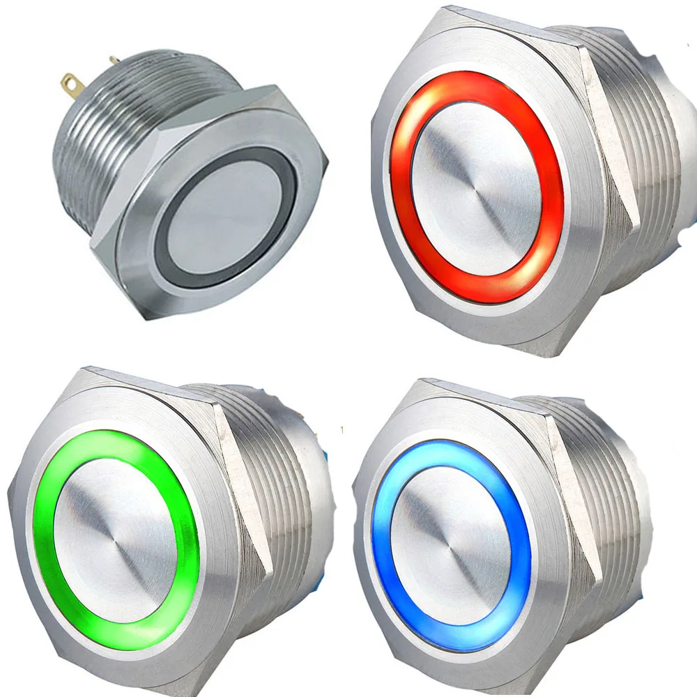 

Common Cathode 22mm Reset Normal Open Tri-Color (Red, Green, Blue) Metal Electric Switch