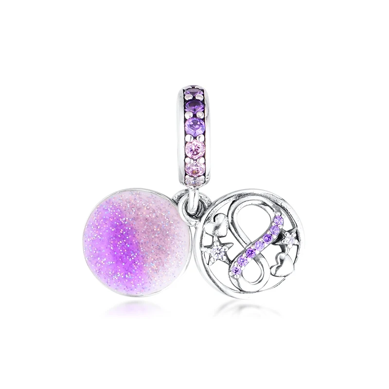 Бусины Подходят для браслетов Pandora вечность мама подвески 100% 925 пробы серебряные
