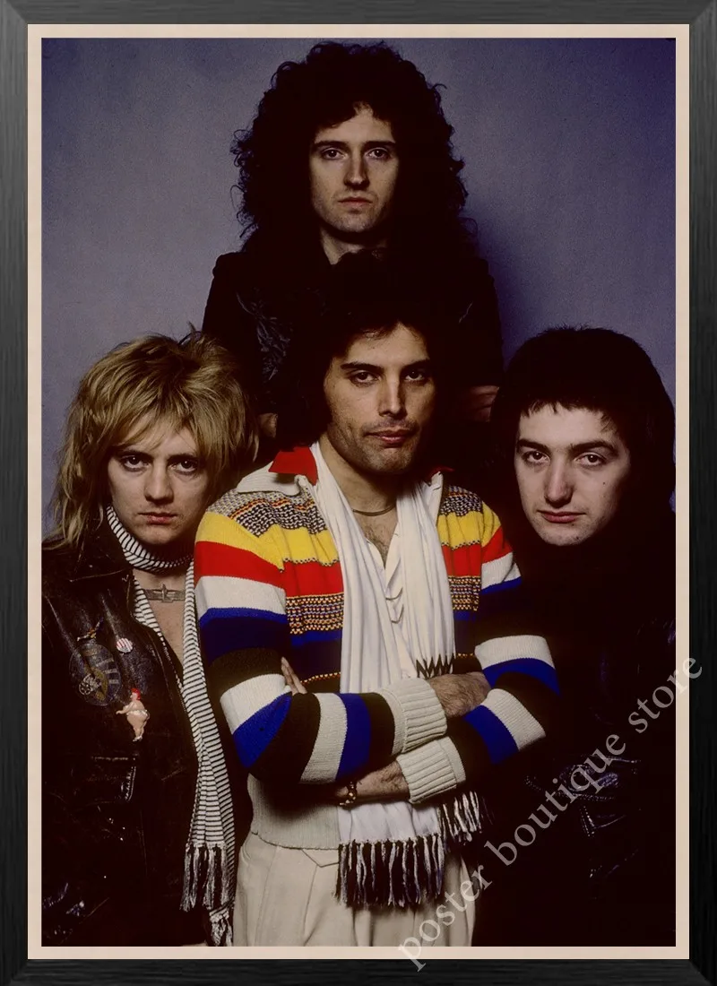 17 Queen Band музыкальный плакат на крафт-бумаге Фредди Меркьюри, Brian мая винтажная Высококачественная декоративная роспись стены стикер - Цвет: 17