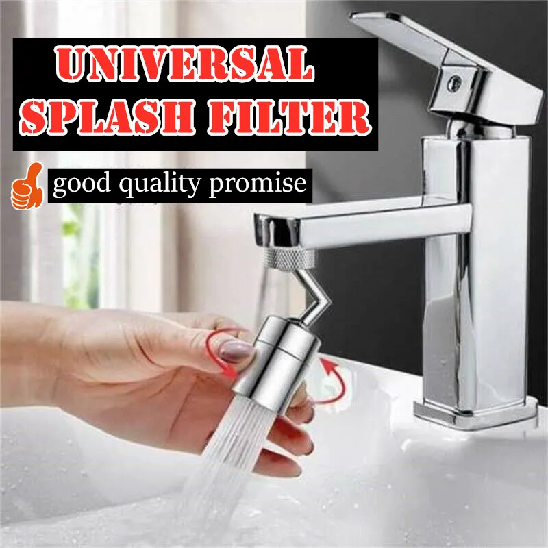

720 Degrees Universal Splash Filter Faucet Spray Head Anti Splash Filter Faucet Movable Kitchen Tap Water Saving Nozzle Sprayer