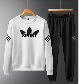 

Men's Crew Neck Gym TrackSuit Sport Jacket Suit Set Trousers Jogging Bottom Top Sweatsuits Blazer Train track suit