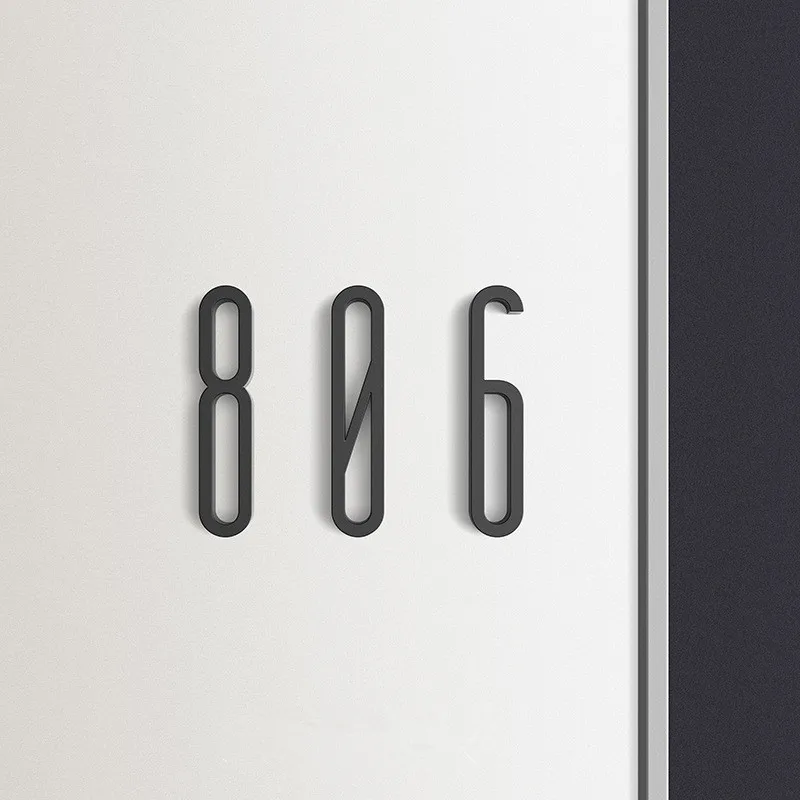10cm Acrylic Letters and Numbers Wall Decor Villa Hotel Door Plates Figures Dormitory Home Office number DIY