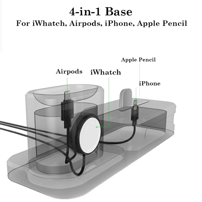 3 в 1 зарядная док-станция держатель для Iphone X Iphone 8 Iphone 7 Iphone 6 силиконовая зарядная подставка Док-станция для Apple watch Airpods
