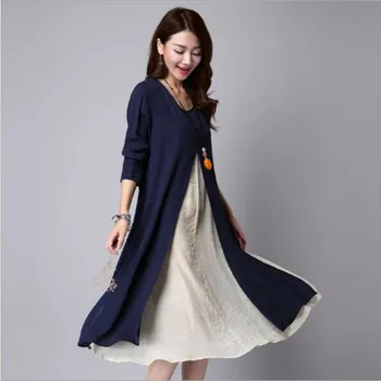 

Vestido Two-piece Linen Dress Maternity Dresses Pregnant Skirt Maternity Clothes For Pregnant Women Pregnancy Clothing Vestdios