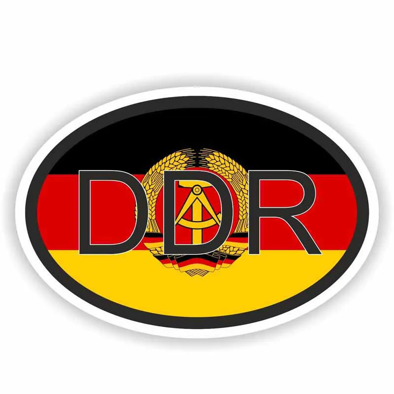 

Creative DDR Germany Stickers Country Code Funny For Auto Car/Bumper/Window Decal Sticker Decals DIY Decor CT2258