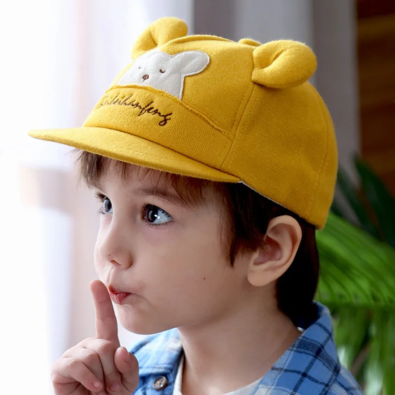Lovely Toddler Kids Baby Girl Boy Hats Cartoon Letter Embroidery Pattern Visor Baseball Cap Hat