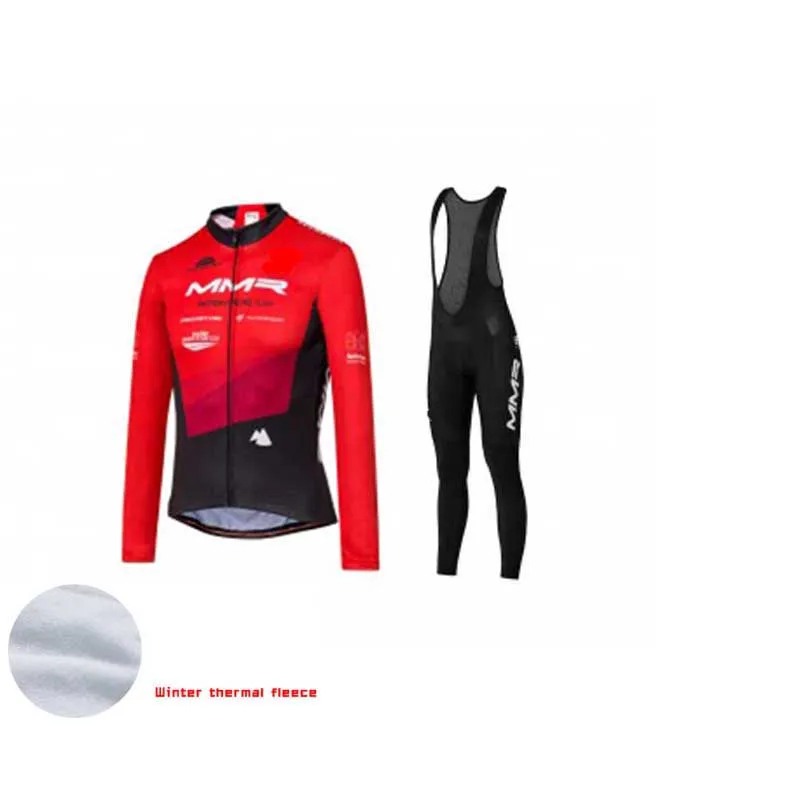 

SPTGRVO Lairschdan 2019 red mmr thermal cycling jersey long sleeve set men's cycle clothing kit winter bike suit pro mtb outfit