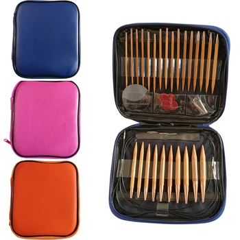 

13 Sizes Knitting Needles Set Interchangeable Circular Bamboo Crochet Hook Sweater Sewing Needle Weaving DIY Knitting Tools Kit