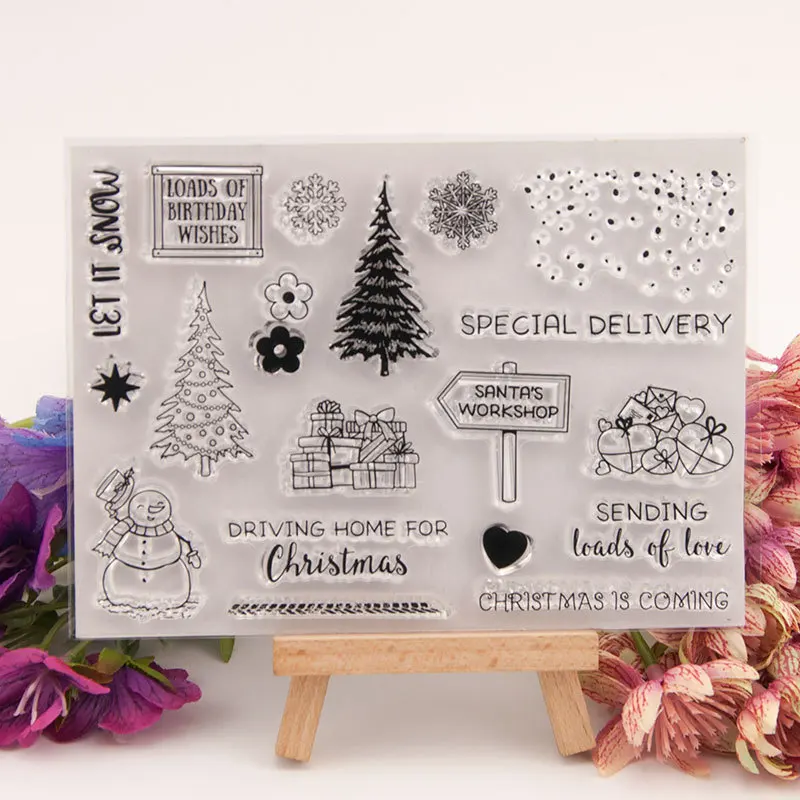 

Christmas Transparent Clear Silicone Stamps for DIY Scrapbooking Photo Album Decoration