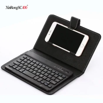 

Portable PU Leather Wireless Keyboard Case for iPhone Protective Mobile Phone with Bluetooth Keyboard For IPhone 6 7 Smartphone