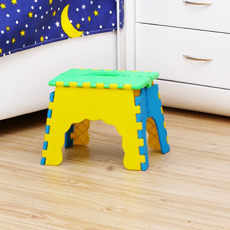 

Thick Plastic Folding Small Bench Portable Creative Hand Small Stool Children Stool Household Adult Low Stool