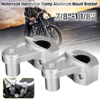 

2 Pcs Motorcycle Motor Handlebar Clamps Sliver Riser 22mm 28mm for Suzuki for Yamaha for BMW for Honda Aluminum Alloy bar