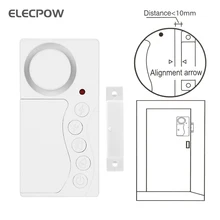 Elecpow – capteur d'ouverture de porte et fenêtre sans fil, alarme de sécurité à domicile 
