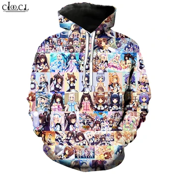 

Anime Nekopara Hoodie Men Women 3D Print Chocola Vanilla Cute Girl Autumn Sportswear Casual Streetwear Tops B346
