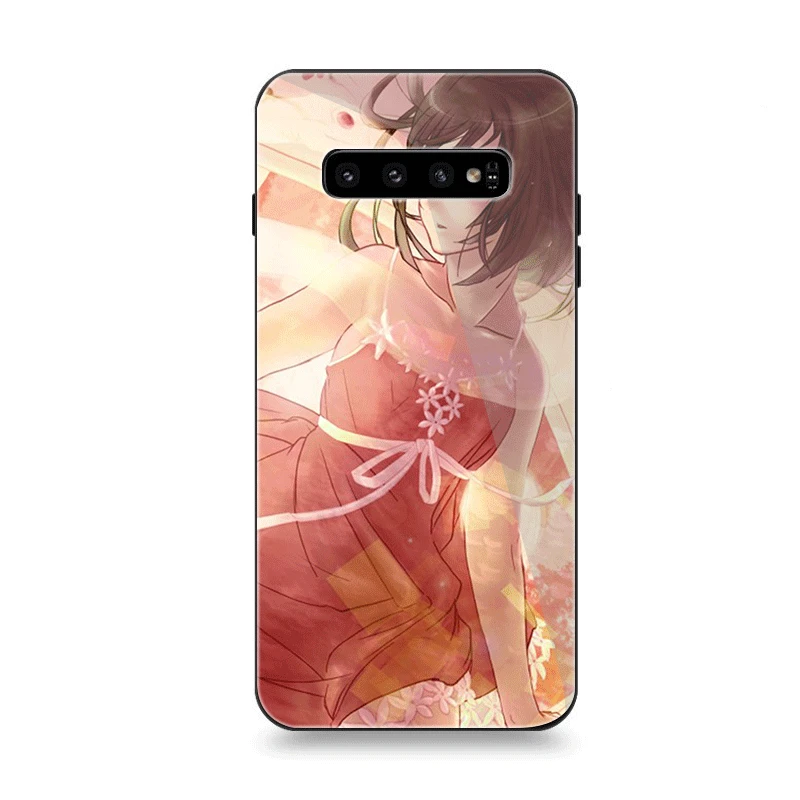 Phone Case Glass For Samsung A10 A20 A30 A40 A50 A60 A70 S7 Edge S8 Plus Note 8 9 S10 Cover Series Sengoku Nadeko Monogatari - Цвет: G11