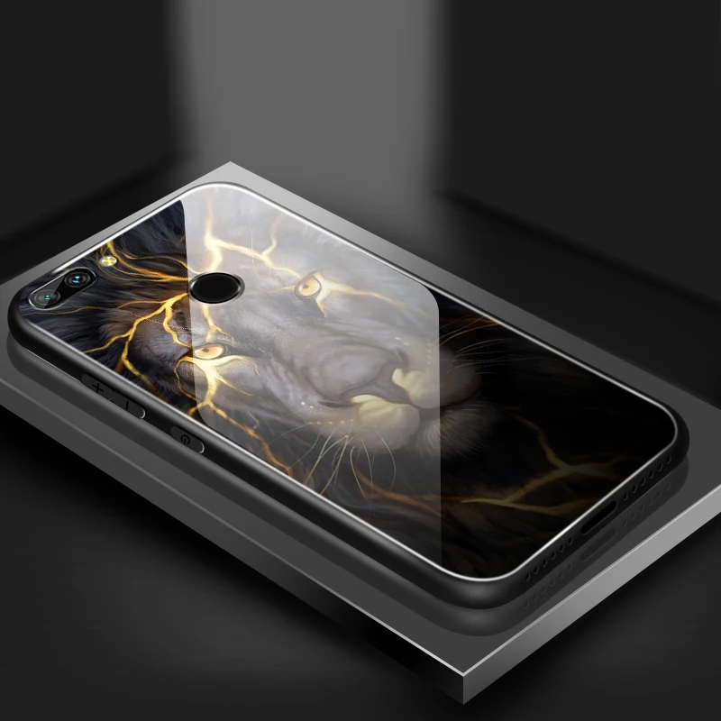 Для Huawei Honor 6X 7A 7C 7X 8A 8X9 облегченное закаленное стекло Чехлы Y6 Y9 Y7 премьер-профессионал Magic2 Бампер Дизайн киска задняя крышка