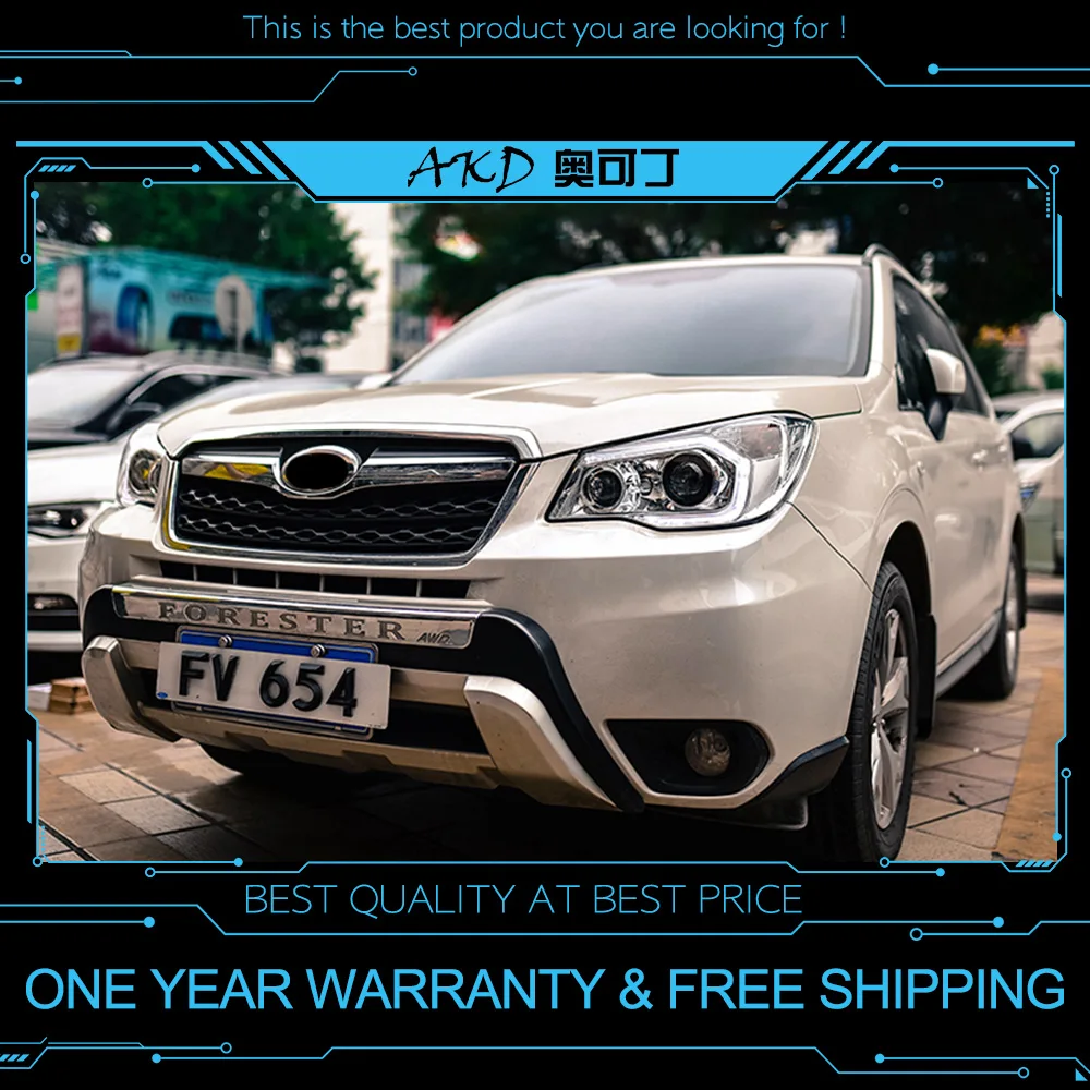 AKD тюнинг автомобильных фар для Subaru Forester 2013 светодиодные фары DRL ходовые огни Bi Xenon