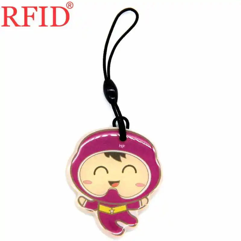 ID 125khz T5577 T5557 T5200 Rewritable Writable RFID Card Keyfob Cartoon Waterproof Keychain Token Tag Access Control 1pcs | Безопасность