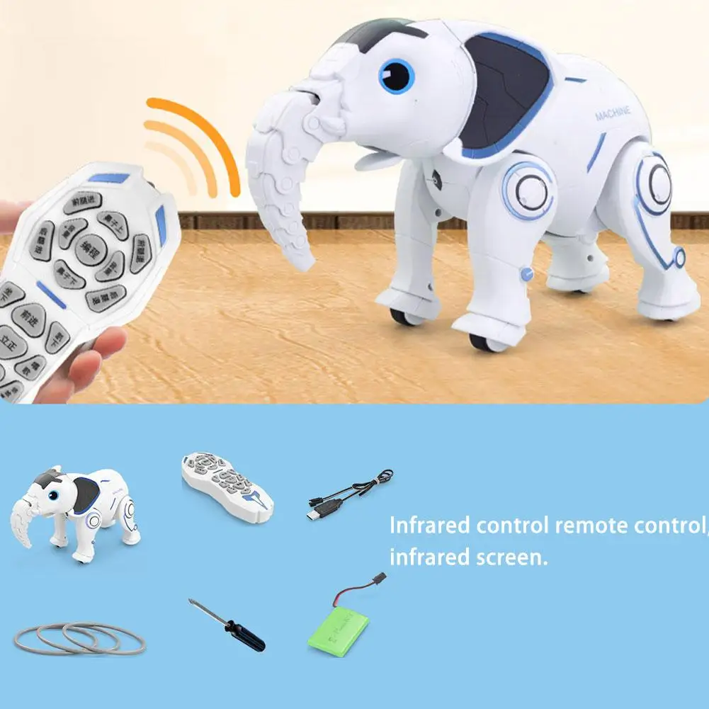 Elefante sem Fio Robô Interativo Crianças Brinquedo Cantando Dança Controle Remoto Forma Elefante Educação Precoce 8 Elefante sem fio robô interativo crianças brinquedo
