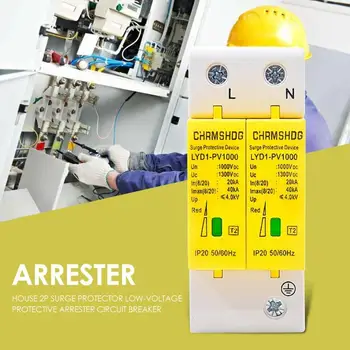 

20/40KA Circuit Breakers Pluggable 2P SPD House Surge Protector Fast Thundering Protection Low-voltage Arrester Device
