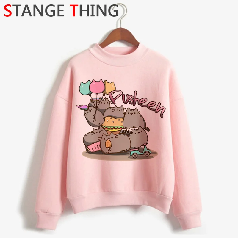 Толстовка Kawaii Pusheen с изображением кошек в стиле Харадзюку 90-х годов Женская