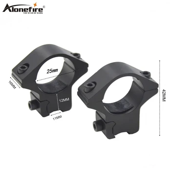 

AloneFire 25DZ 25mm Ring Weaver 11mm Rail Picatinny Airsoft Rifle Shot gun light Laser sight Scope Hunting Mounts Dovetail Base