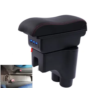 

For Toyota Passo armrest box USB Charging heighten Double layer central Store content