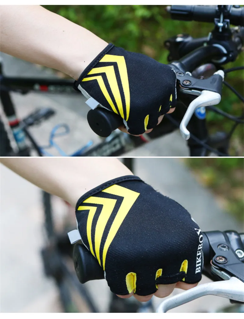 Велосипедные перчатки для женщин и мужчин, Осенние противоскользящие противоударные перчатки на половину пальцев, перчатки для спорта на открытом воздухе, дышащие перчатки для горного велосипеда