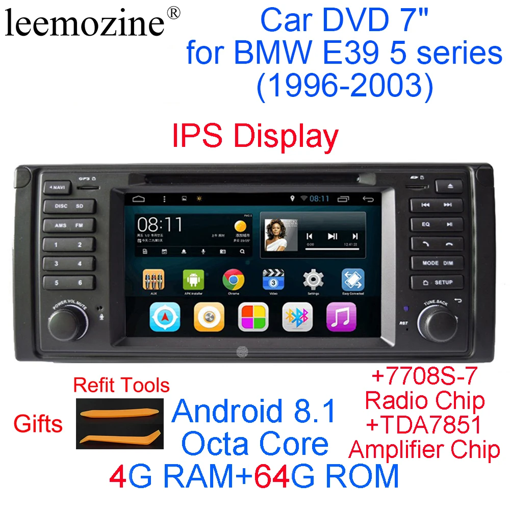 Android Quad Core GPS Навигации 7&quot Автомобиля DVD Магнитолу для BMW E39 5 Серии/M5 1997 2003 с