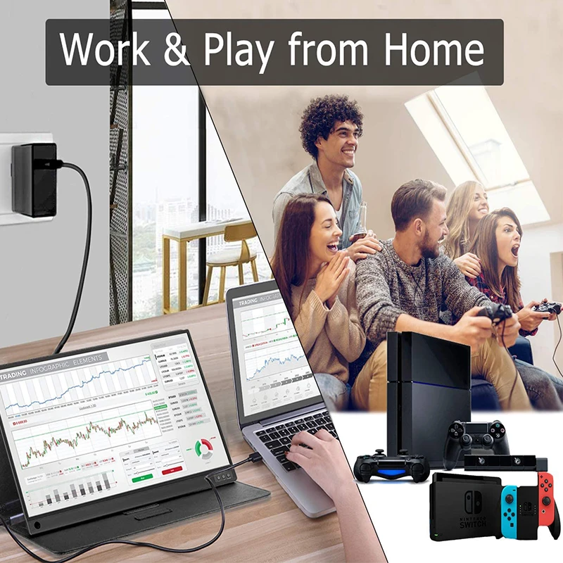 15.6 ġ ͸ ʹ FHD IPS ũ USB C HDMI ȣȯ ޴  ȭ, ġ PS5 ƺ ȭ Ʈ 40