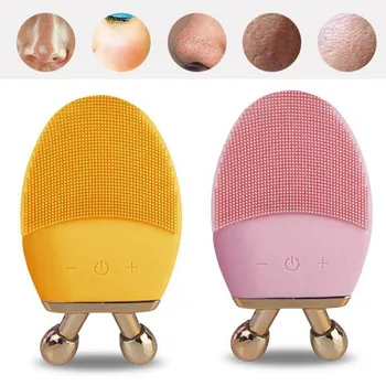 

Hot Facial Cleansing Brush Silicone Mini Electric Massage Waterproof Deep Exfoliating Blackhead Clean Brush