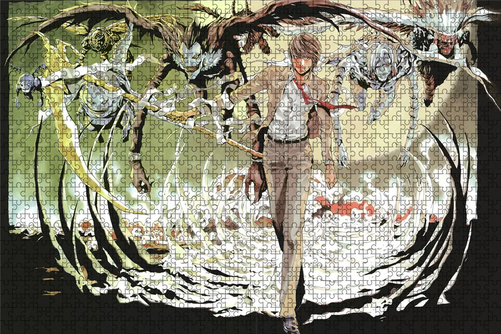 500 Piece Japanese Anime Death Note Puzzles Wooden Yagami Light Puzzles For Adults Children Educational Toys Gifts