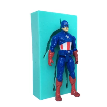 

1pc captain cake mold fondant mold cake decorating tools silicone mould DIY cake baking Tools FTM1711