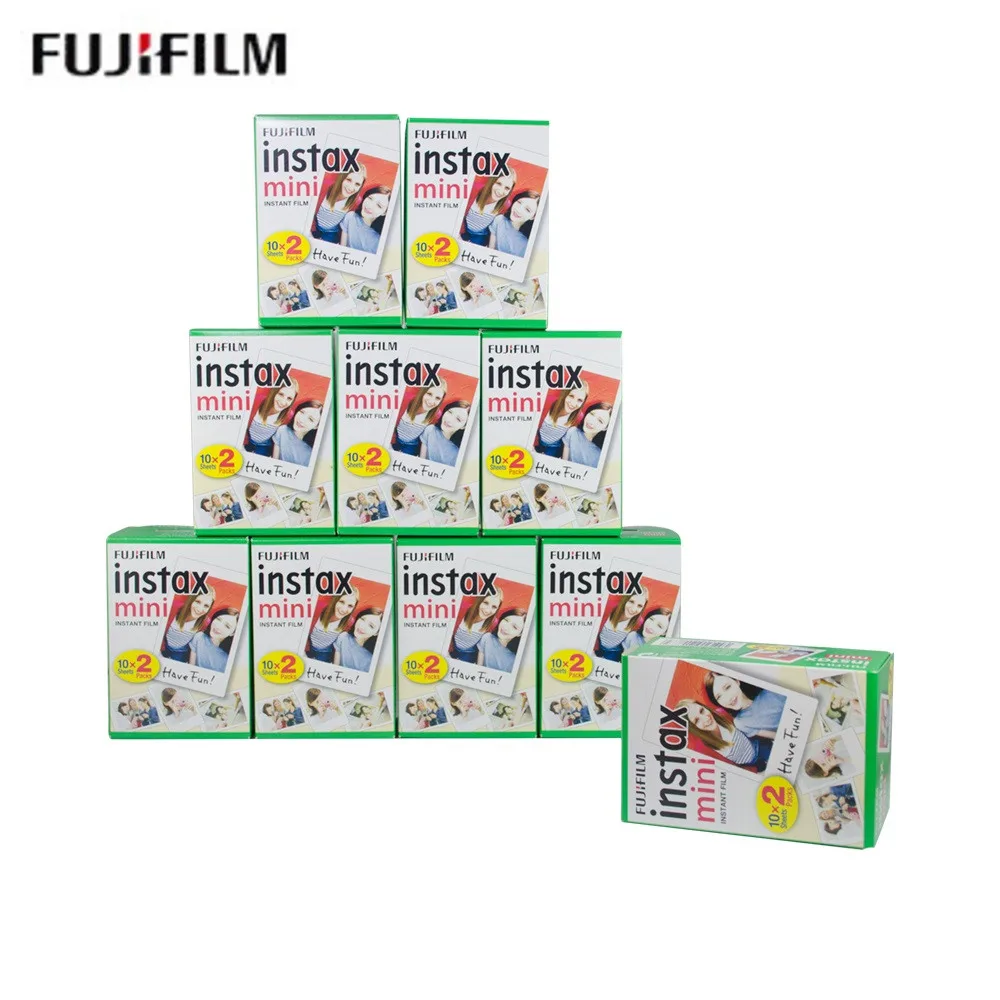 film-200-sheets 200 листов Fuji Fujifilm Instax Mini 9 пленка белая кромка фото бумажные пленки 200 шт для мгновенного мини 8 7s 25 50s 9 90 бумага для камеры - Цвет: film-200-sheets