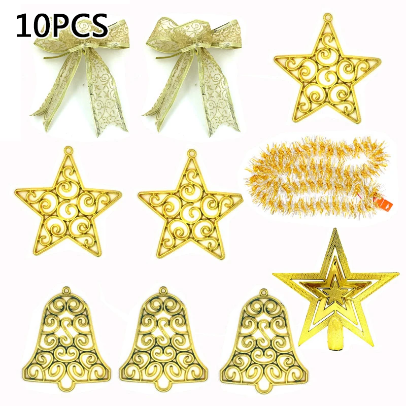 16/10/9pcs Christmas Tree Ornament Hooks Door Window Cabinet Gold/Silver/Red Adding An Atmosphere