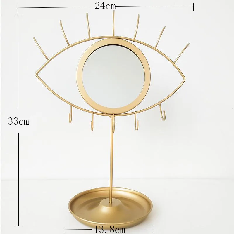 Скандинавское многофункциональное портативное настольное зеркало с рисунком глаз Съемный туалетный столик для ванной комнаты креативный косметический инструмент для макияжа зеркало